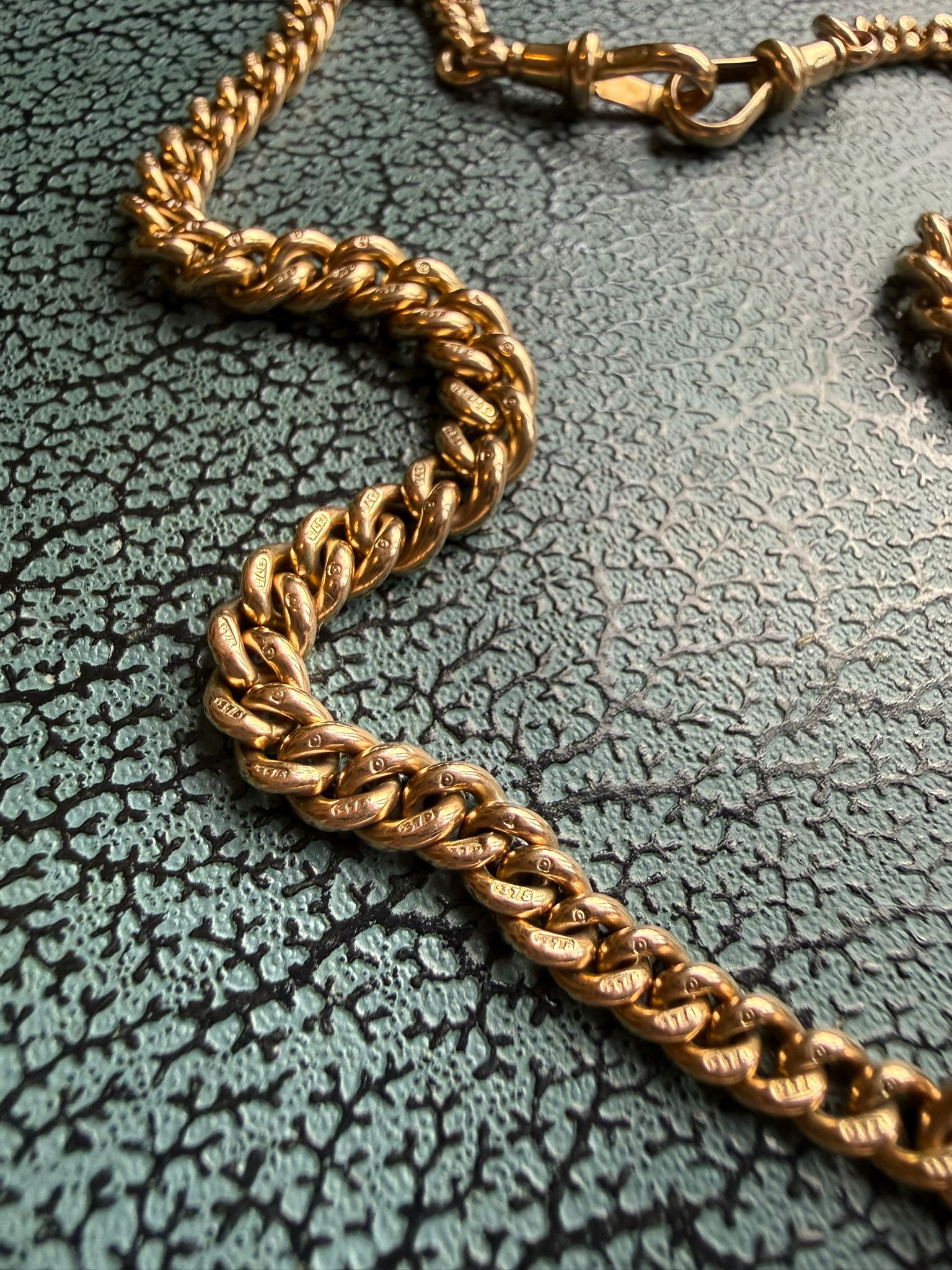 Epic Antique 9ct Double Albert Chain - Image 5
