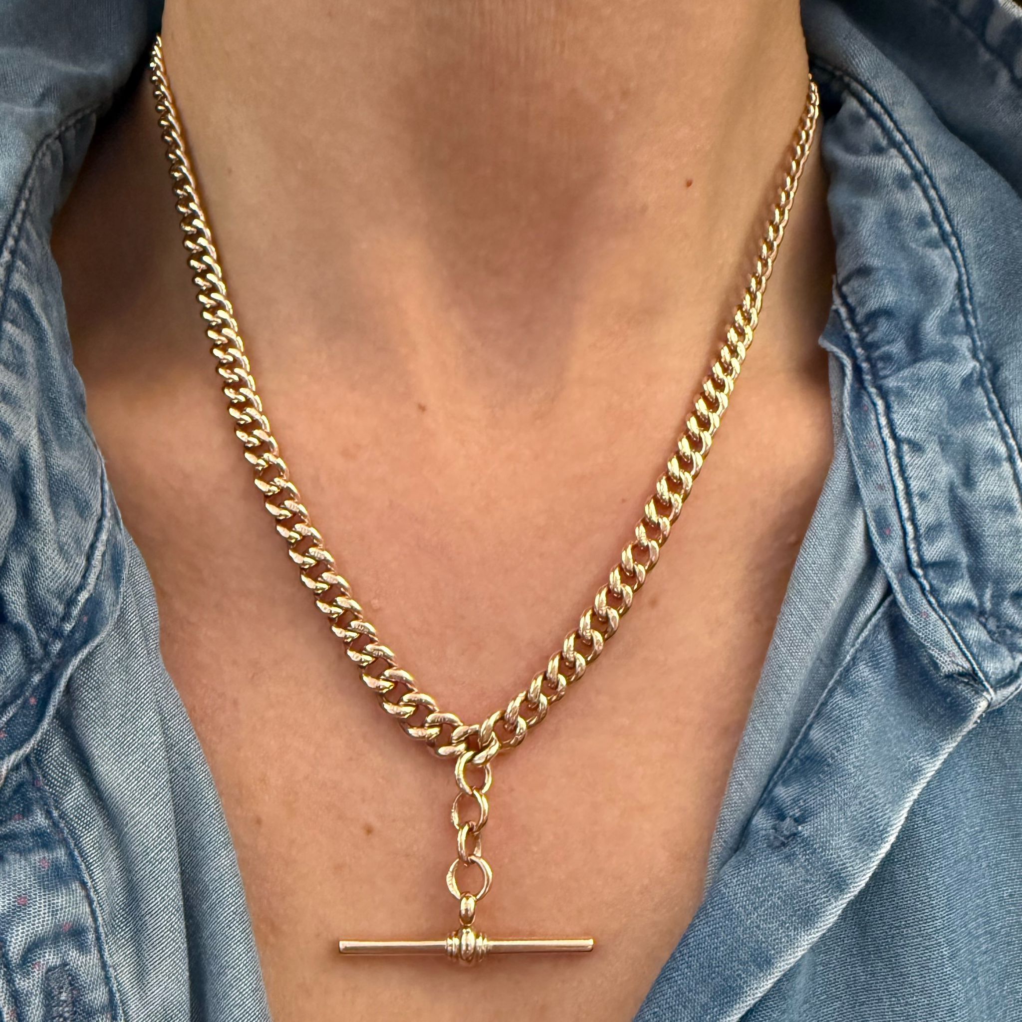 Excellent Antique 9ct Double Albert Chain - Image 10