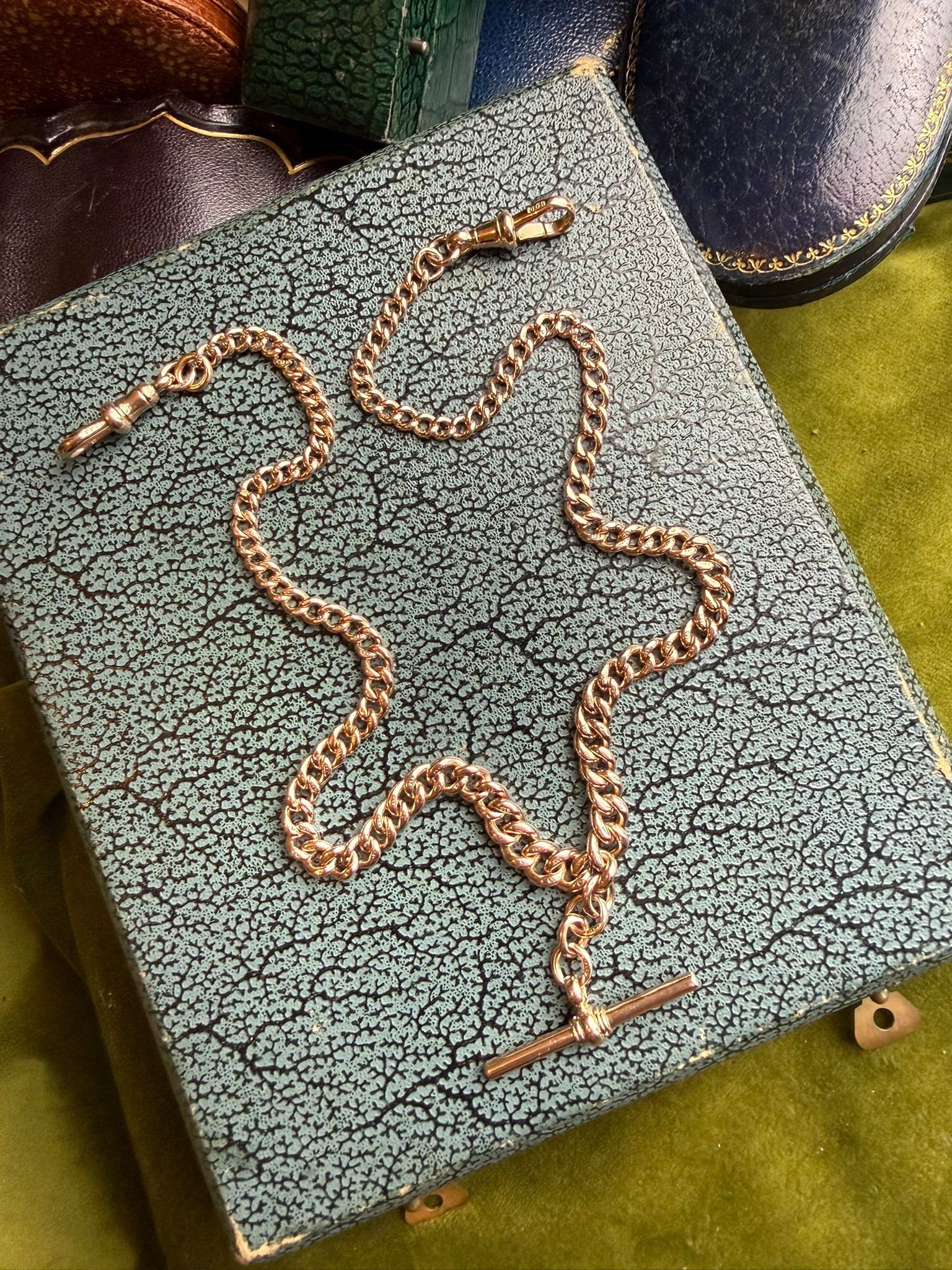 Excellent Antique 9ct Double Albert Chain - Image 8