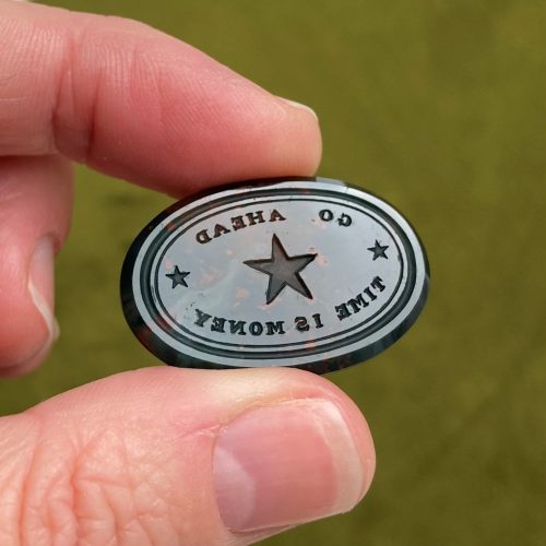 Go Ahead Time Is Money Intaglio