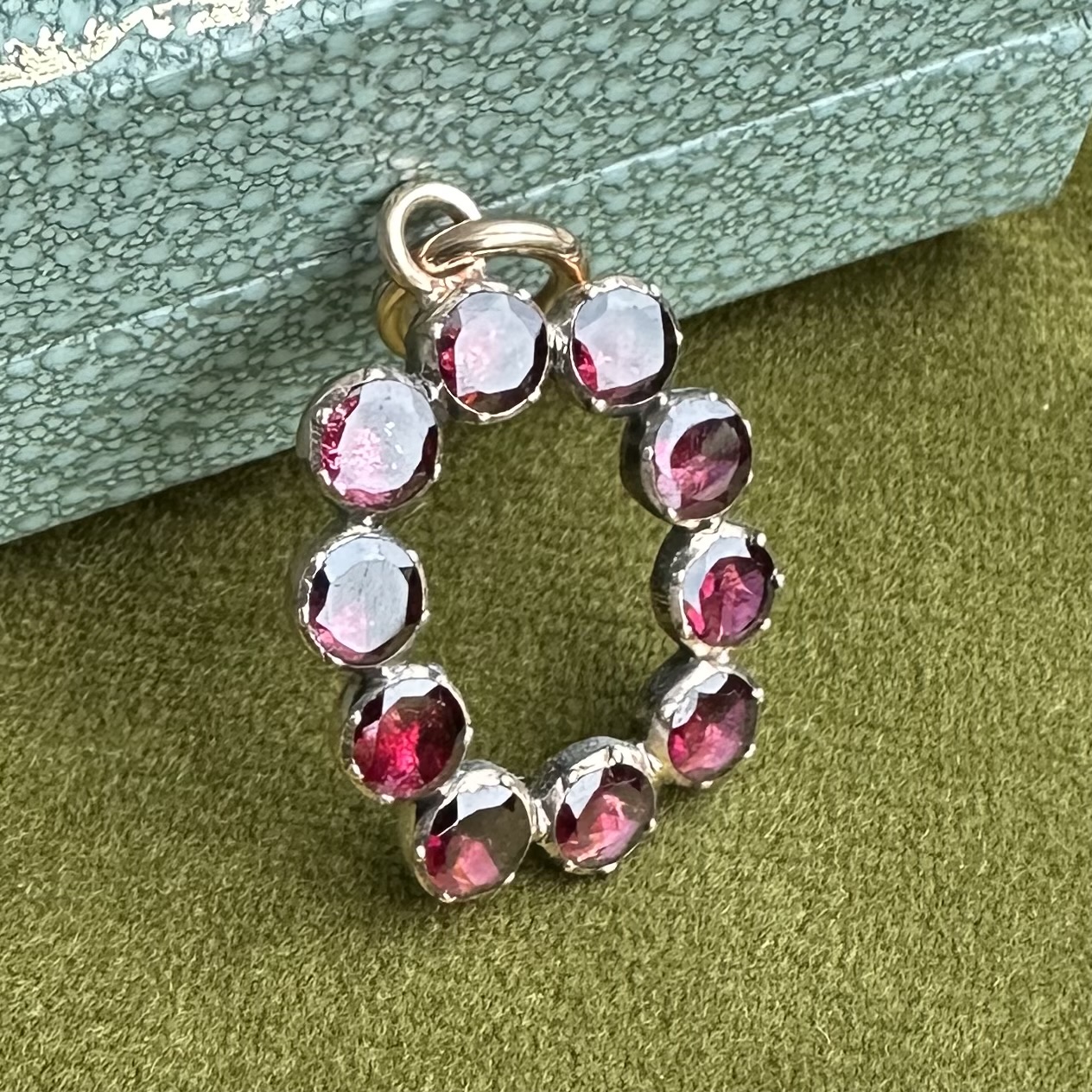 Georgian 9ct Gold & Garnet Pendant - Image 7