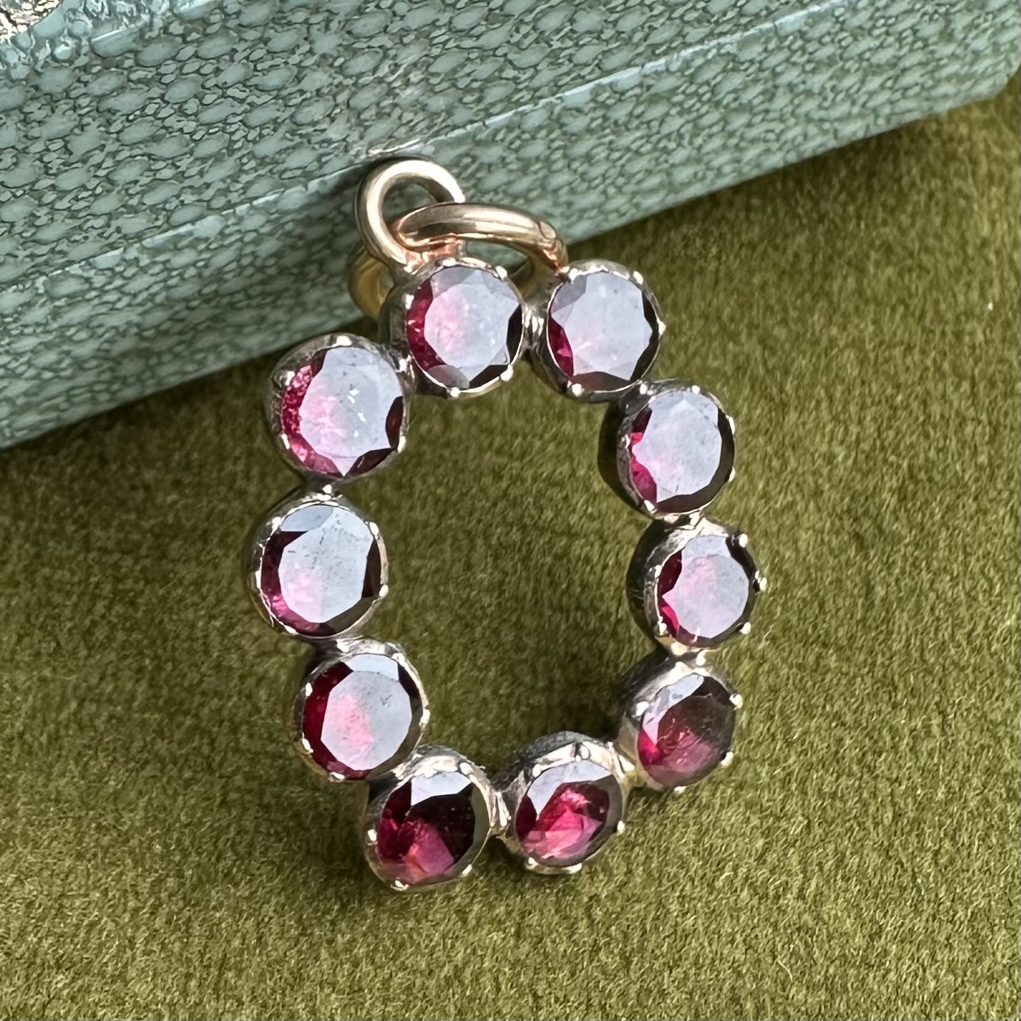 Georgian 9ct Gold & Garnet Pendant - Image 8