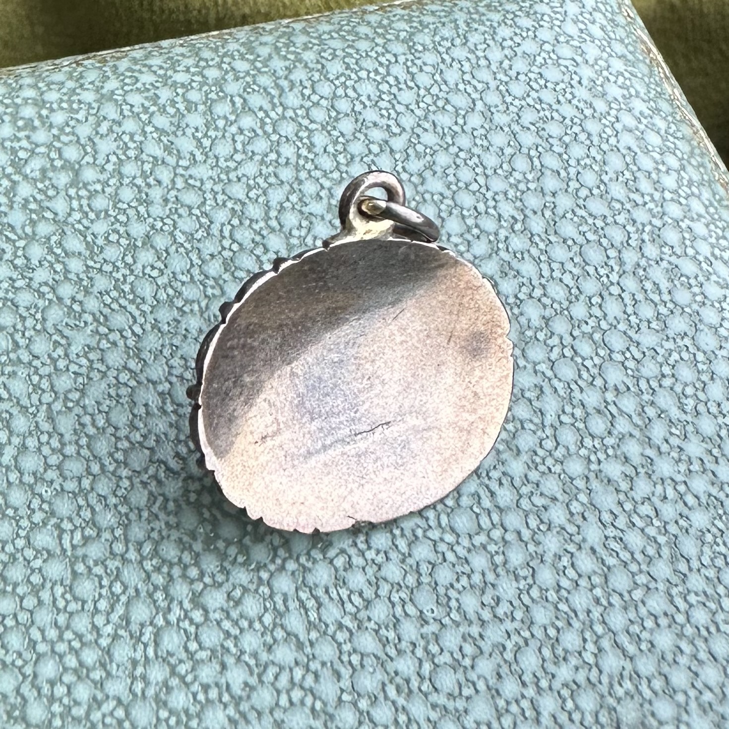 Antique/Early Vintage Silver & Diamond Evil Eye Pendant - Image 4