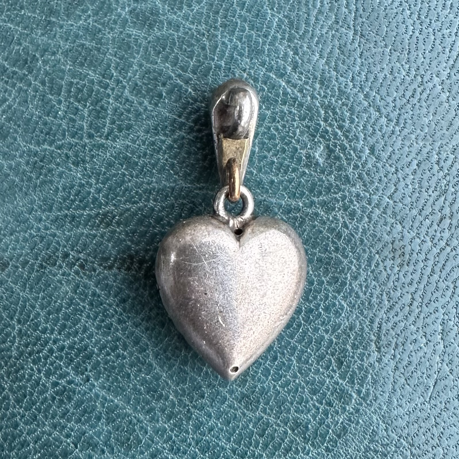 Antique Silver & Paste Heart Pendant - Image 5