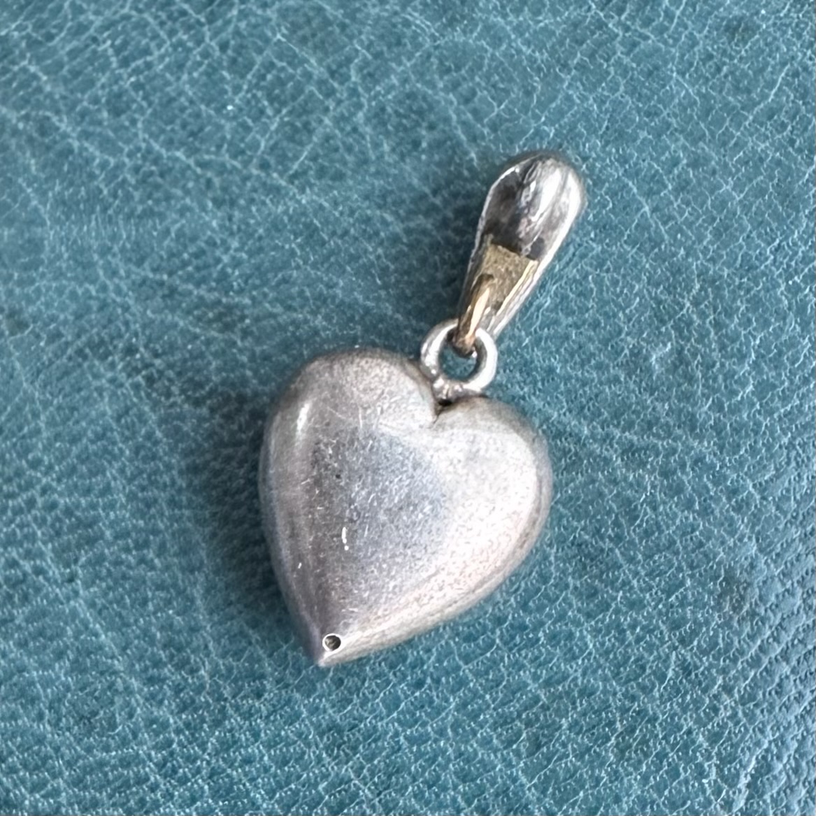 Antique Silver & Paste Heart Pendant - Image 7