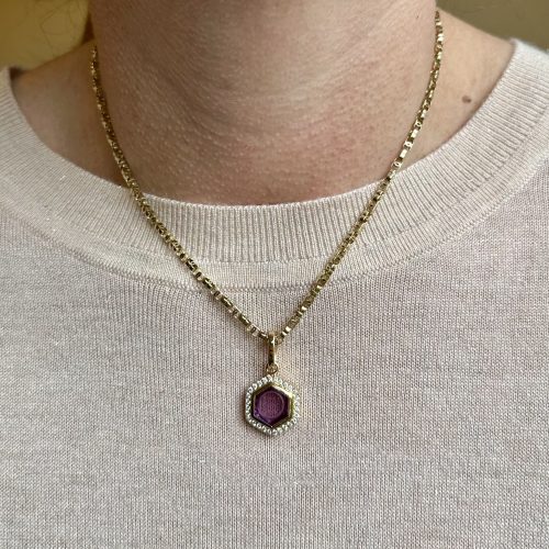 Thine For Ever 18ct Gold & Diamond Pendant