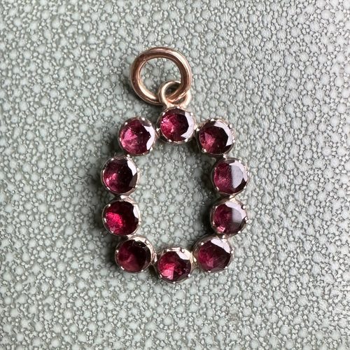 Georgian 9ct Gold & Garnet Pendant