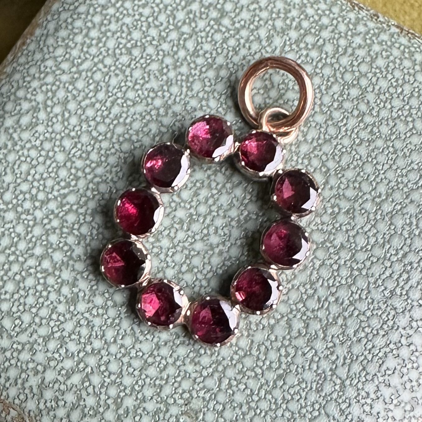 Georgian 9ct Gold & Garnet Pendant - Image 3