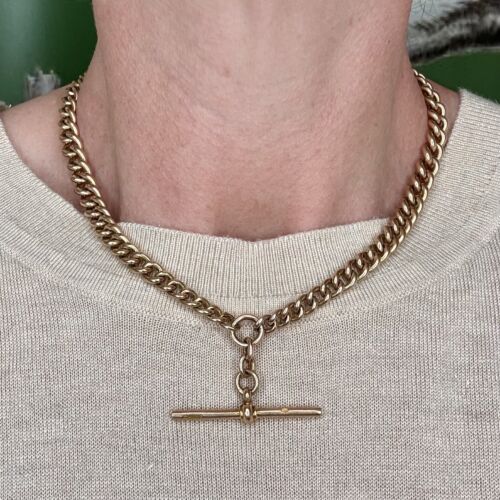 Epic Antique 9ct Double Albert Chain