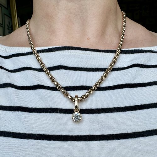 0.69ct Old European Cut Diamond 18ct Pendant