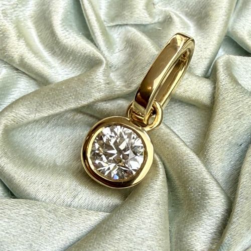 1ct Old Mine Cut Diamond & 18ct Pendant