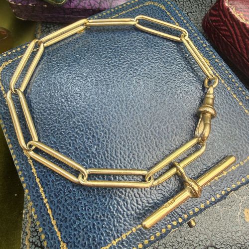Unicorn Antique 18ct Paperclip Bracelet