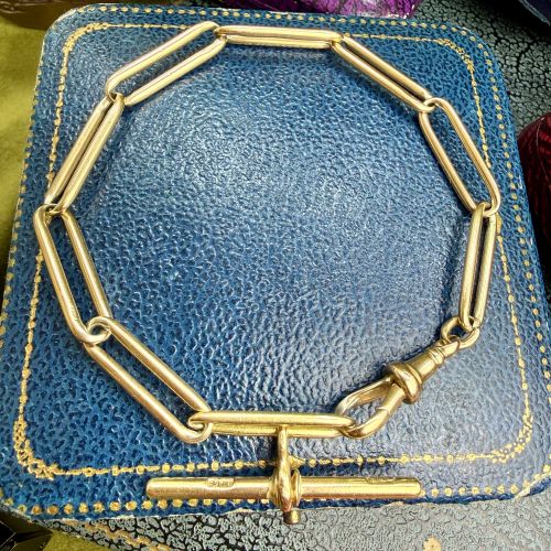 Unicorn Antique 18ct Paperclip Bracelet