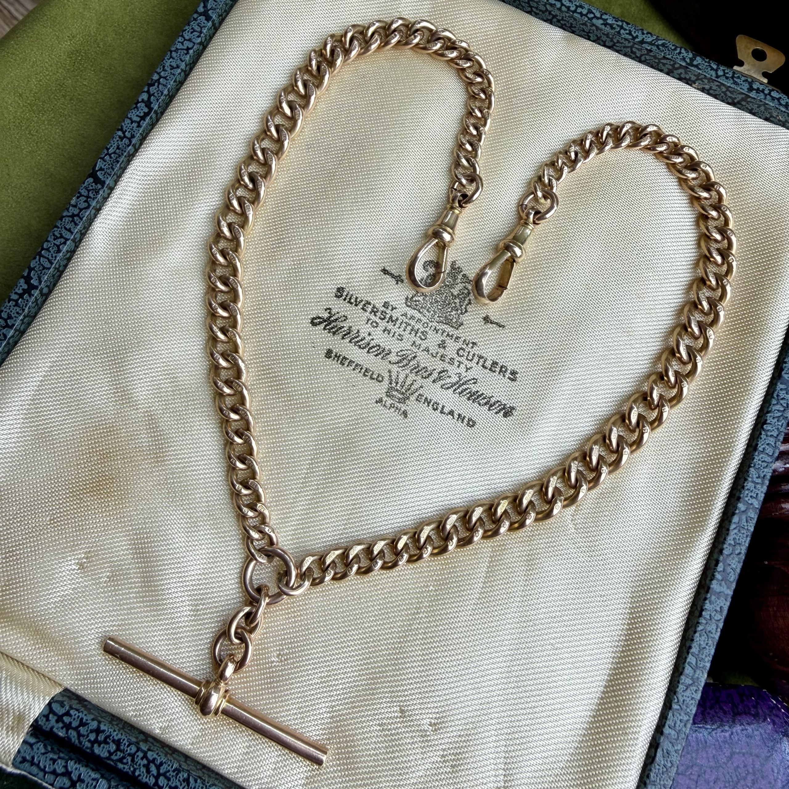 Epic Antique 9ct Double Albert Chain - Image 3