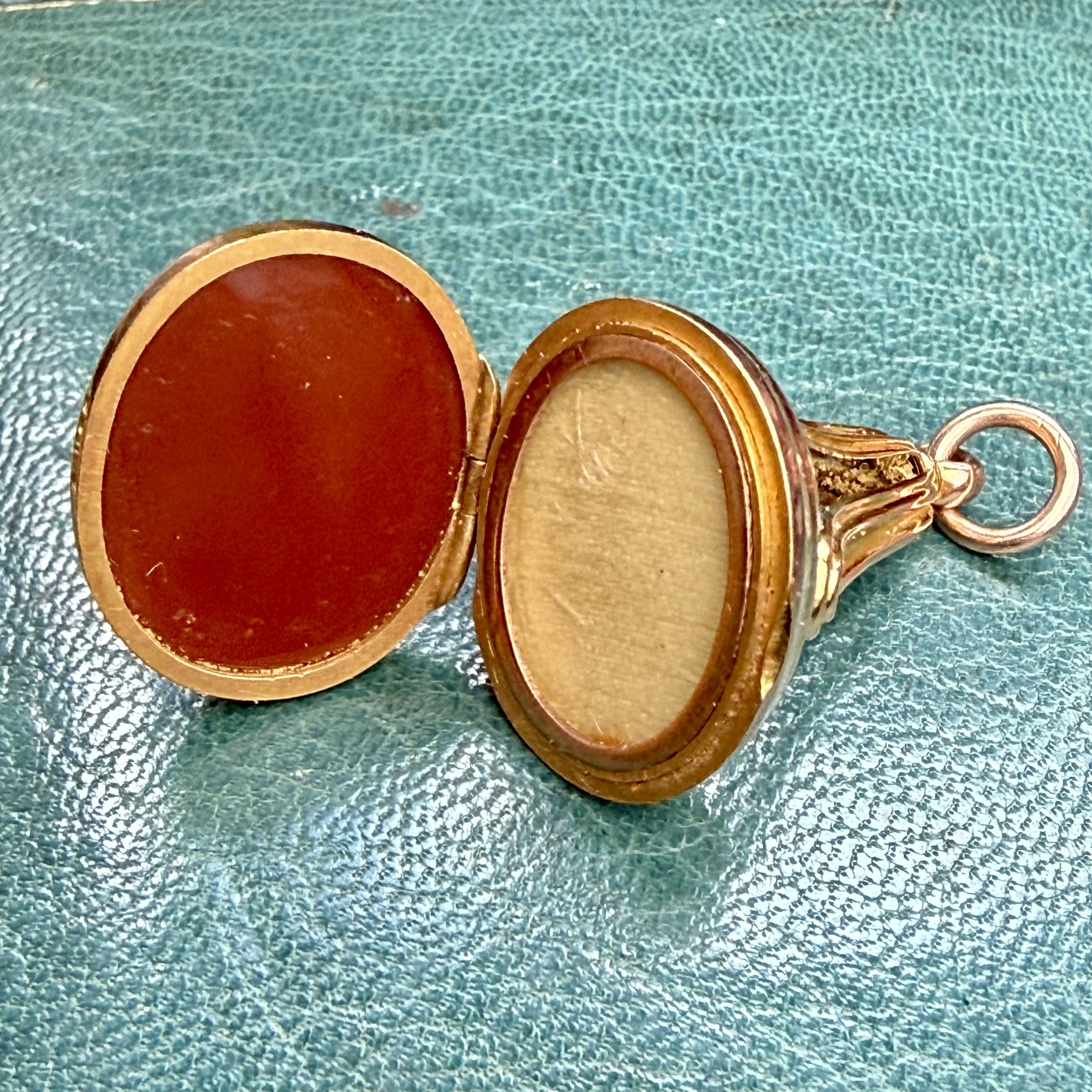 Antique 9ct Photo Locket Fob Pendant - Image 6