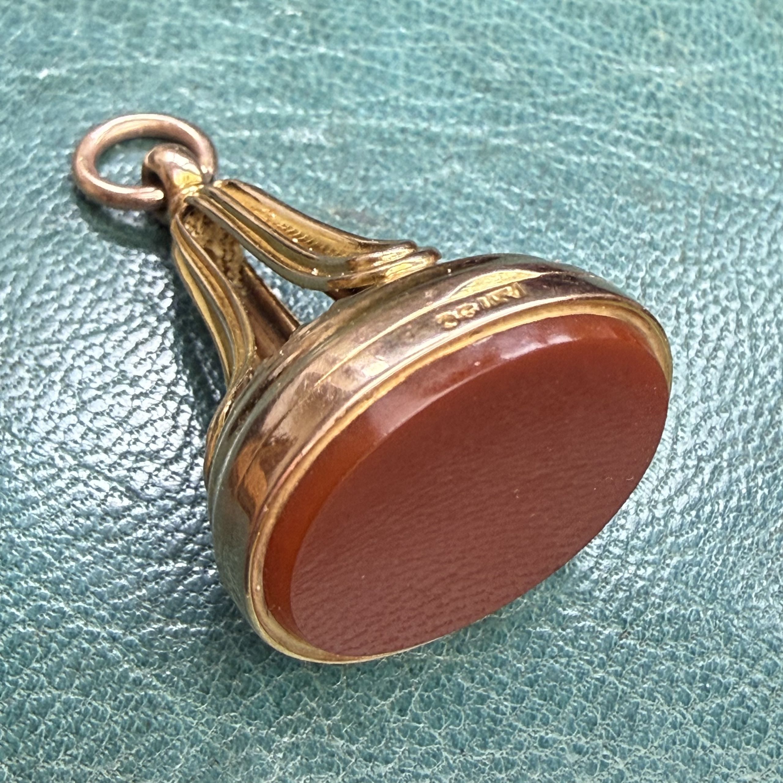 Antique 9ct Photo Locket Fob Pendant - Image 5