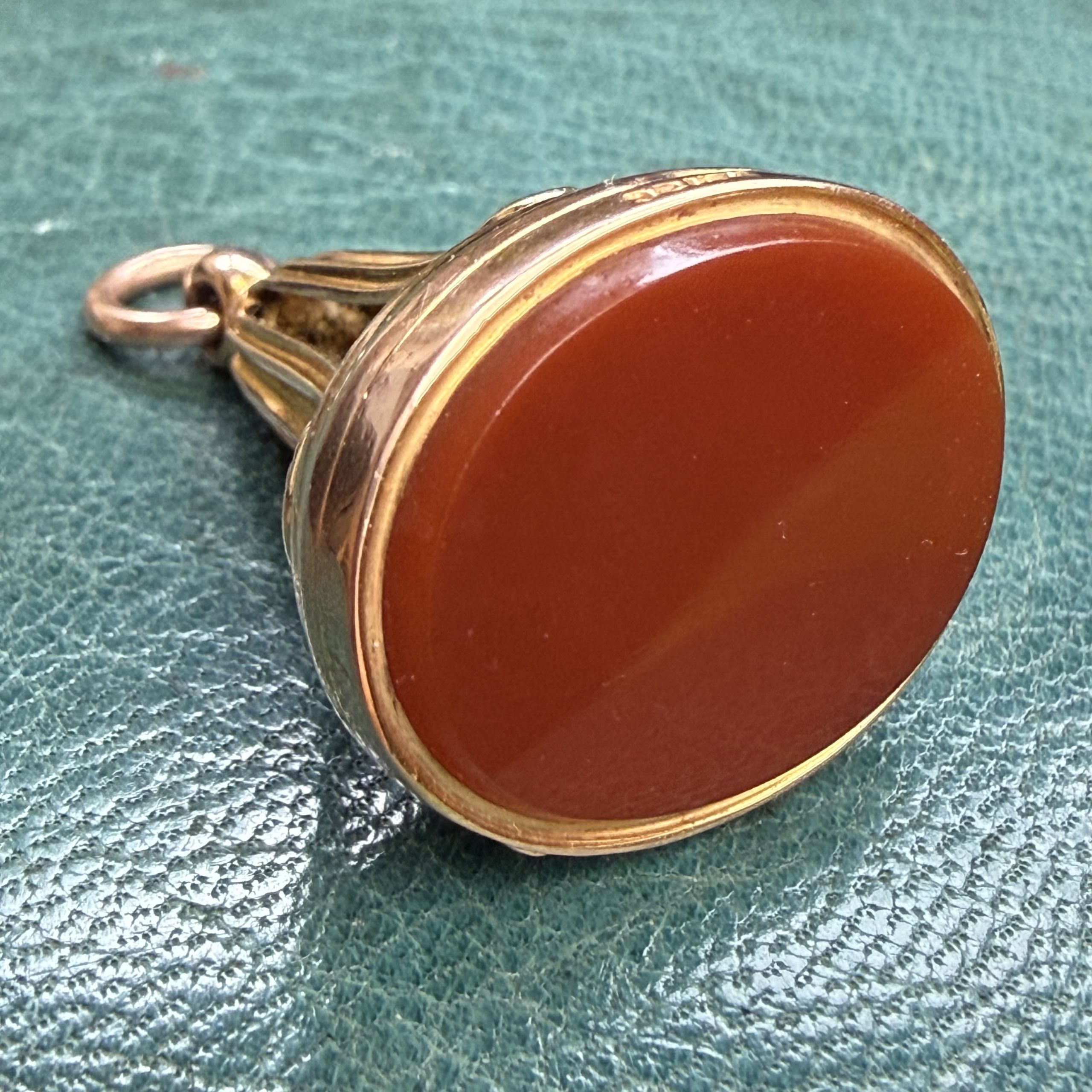 Antique 9ct Photo Locket Fob Pendant - Image 3