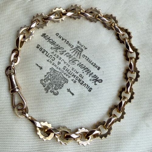 Beautiful Antique 18ct French Fancylink Bracelet