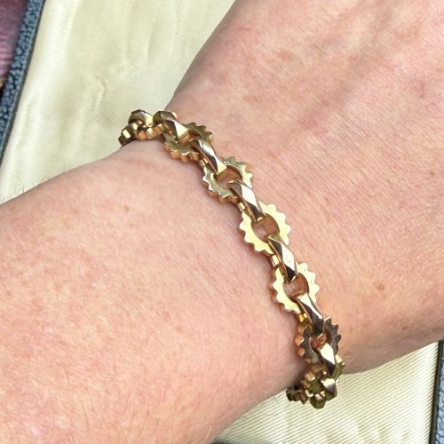 Beautiful Antique 18ct French Fancylink Bracelet