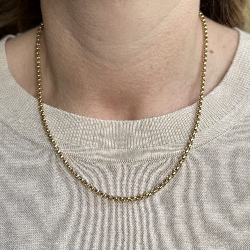 Antique 9ct Faceted Belcher Chain