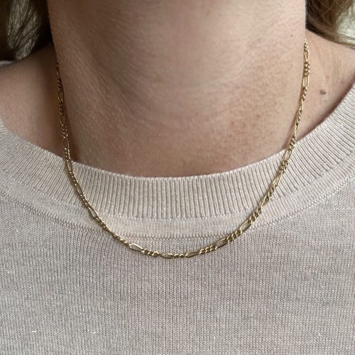 Perfect Victorian 15ct Gold Figaro Chain