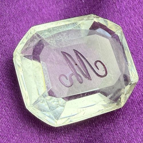 Rock Crystal 'M' Intaglio