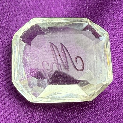 Rock Crystal 'M' Intaglio