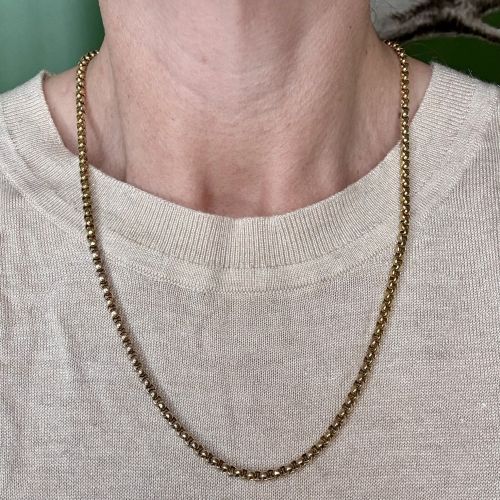 Chunky Antique 9ct Faceted Belcher