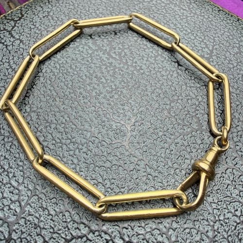 Unicorn Antique 18ct Paperclip Bracelet