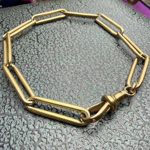 Unicorn Antique 18ct Paperclip Bracelet