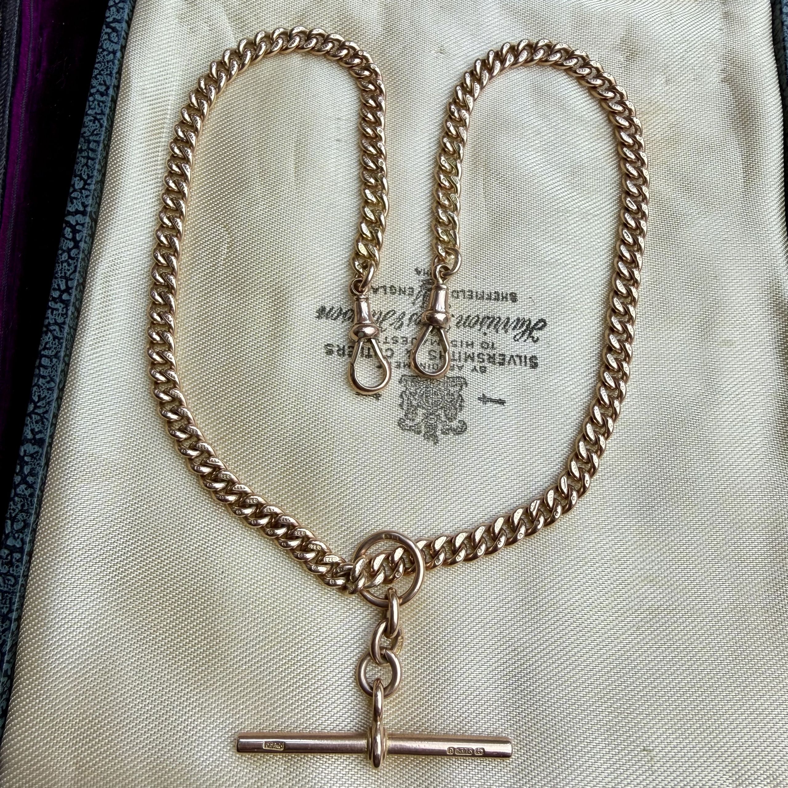 Epic Antique 9ct Double Albert Chain - Image 2