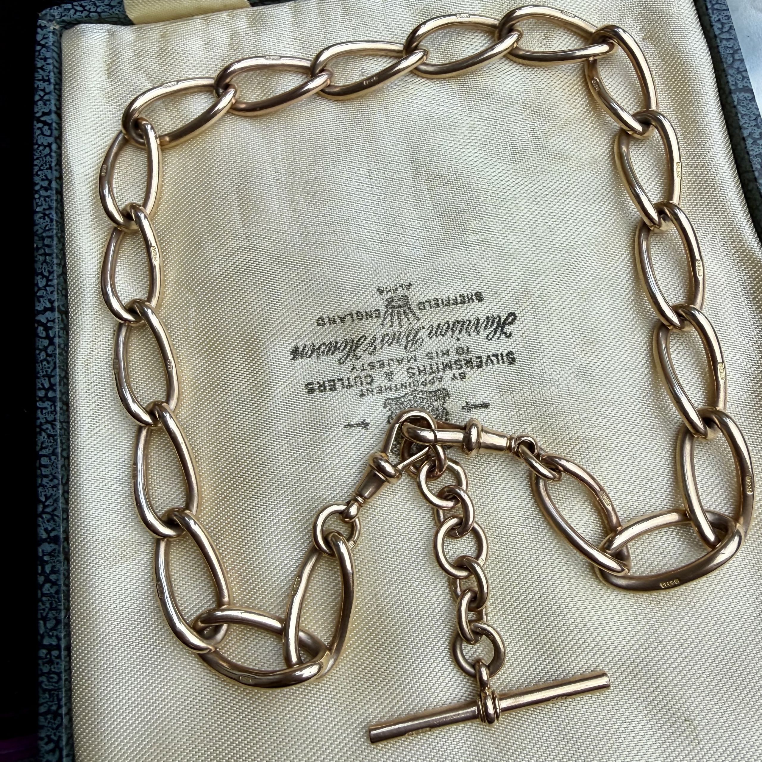 Megatron Antique 9ct Open Curb Chain - Image 2
