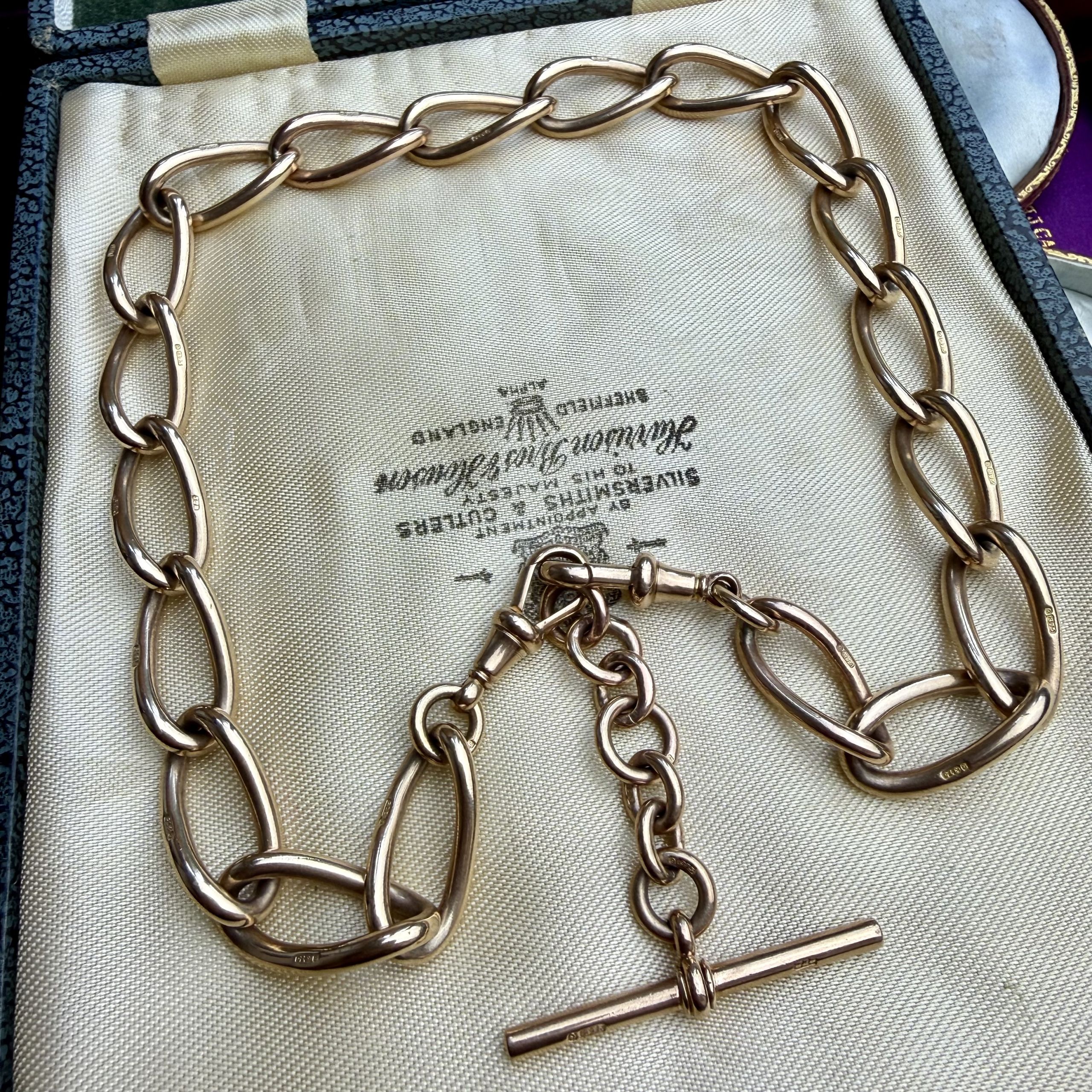 Megatron Antique 9ct Open Curb Chain - Image 7