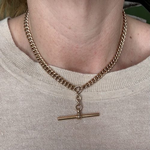 Epic Antique 9ct Double Albert Chain