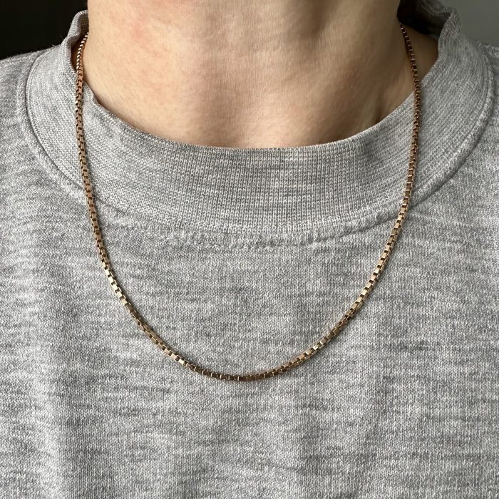 Vintage UnoAerre Box Link Chain 9ct Gold - Image 9