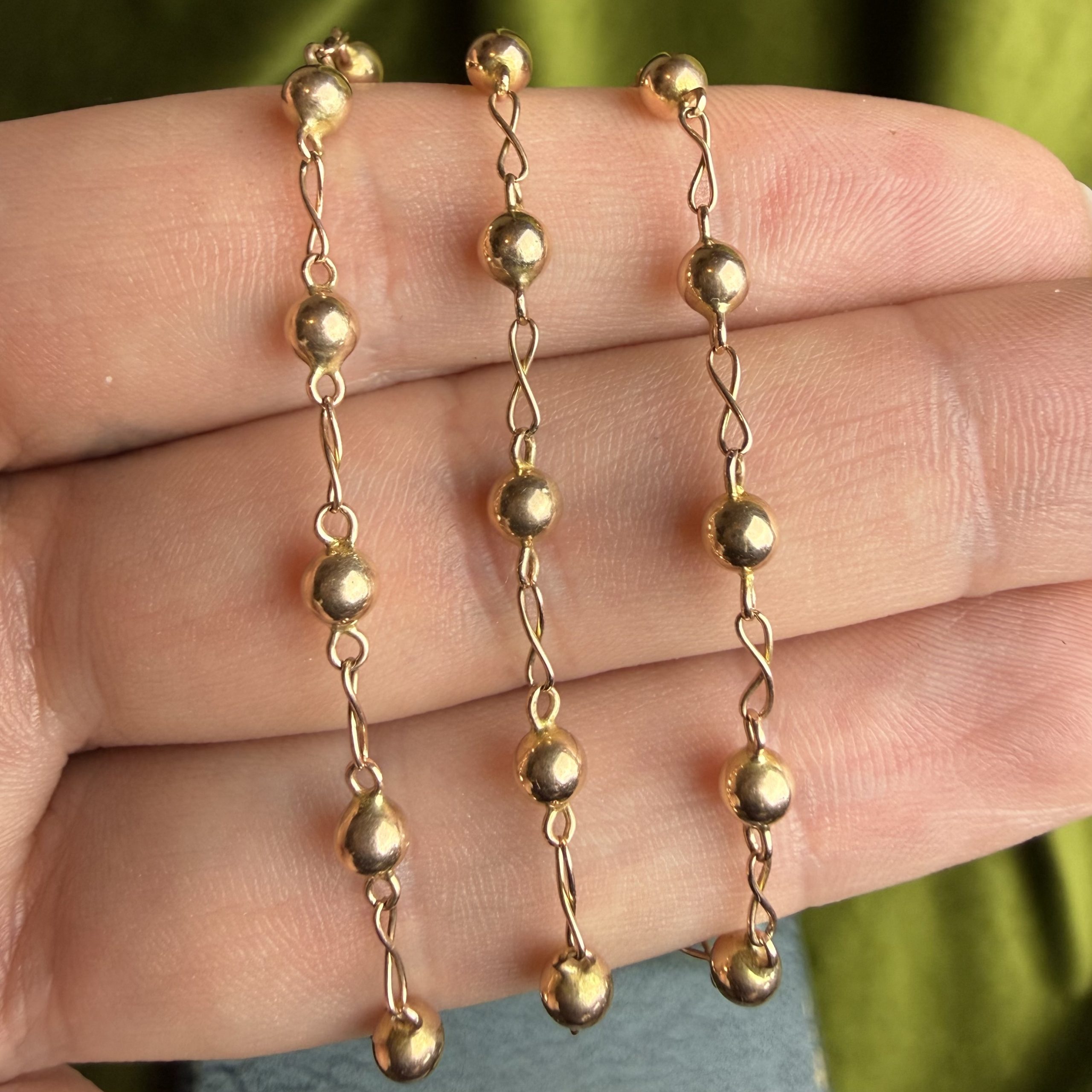 Ball & Infinity Link 9ct Necklace - Image 2