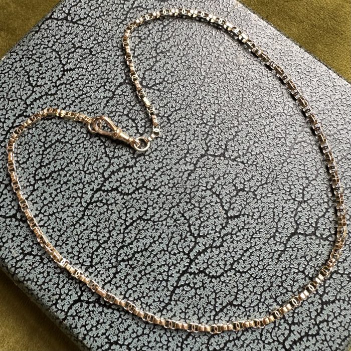 Antique 15ct Gold C-link Chain With Dog Clip Clasp