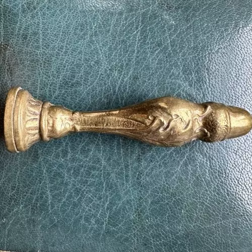 Acorn & Oak Leaf Brass Desk Seal With Initial E