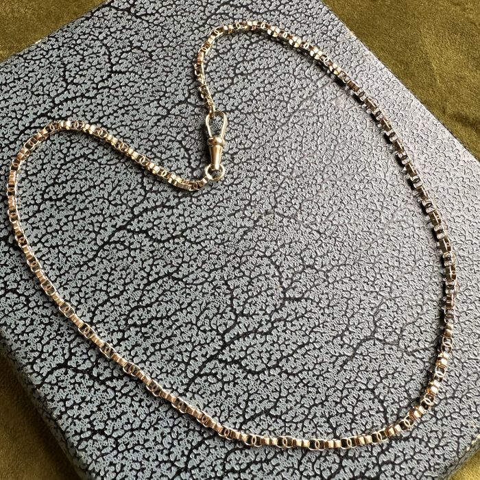 Antique 15ct Gold C-link Chain With 18ct Gold Dog Clip Clasp