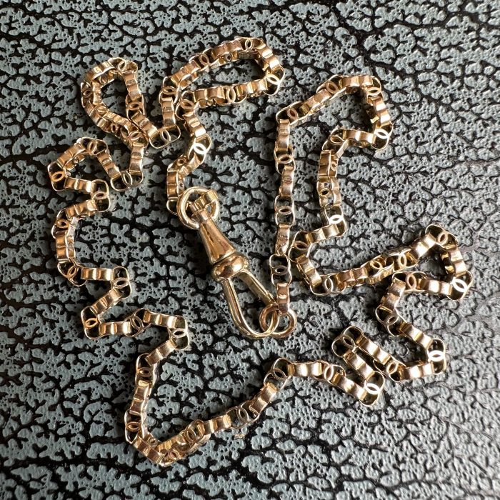 Antique 15ct Gold C-link Chain With 18ct Gold Dog Clip Clasp - Image 7