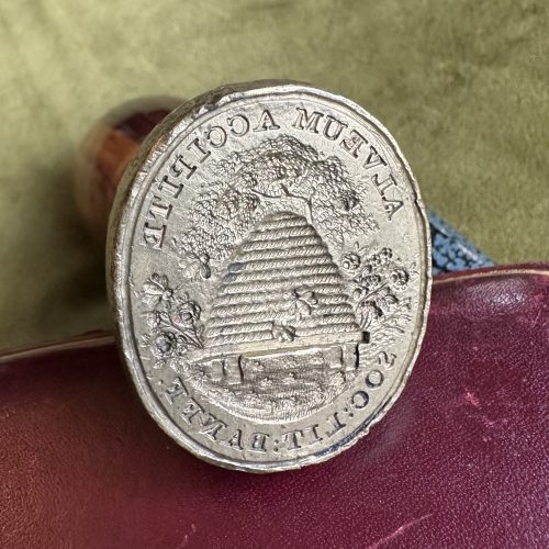 Banff Literary Society Laburnum & Brass Desk Seal With Beehive Matrix