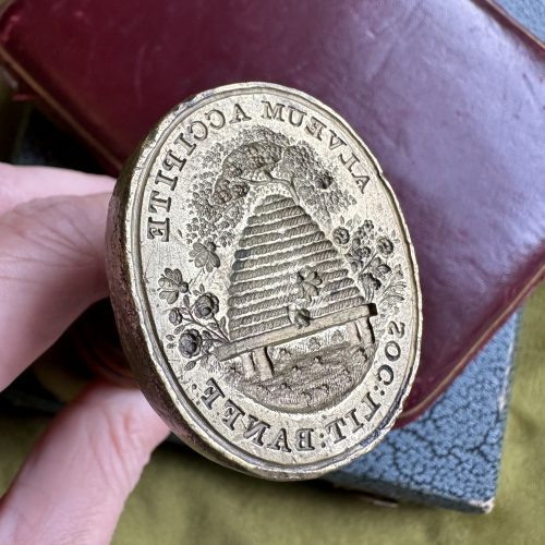 Banff Literary Society Laburnum & Brass Desk Seal With Beehive Matrix