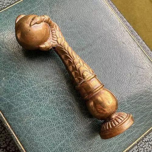 Brass Eagle Claw Holding An Orb Desk Seal With Initial P