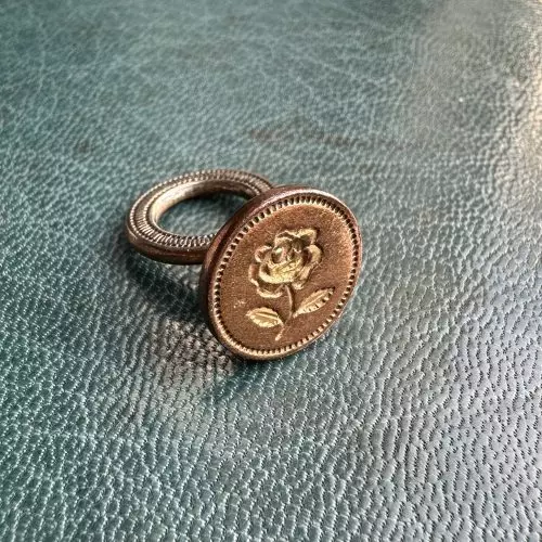 Bicolour Metal Rose Fob Seal