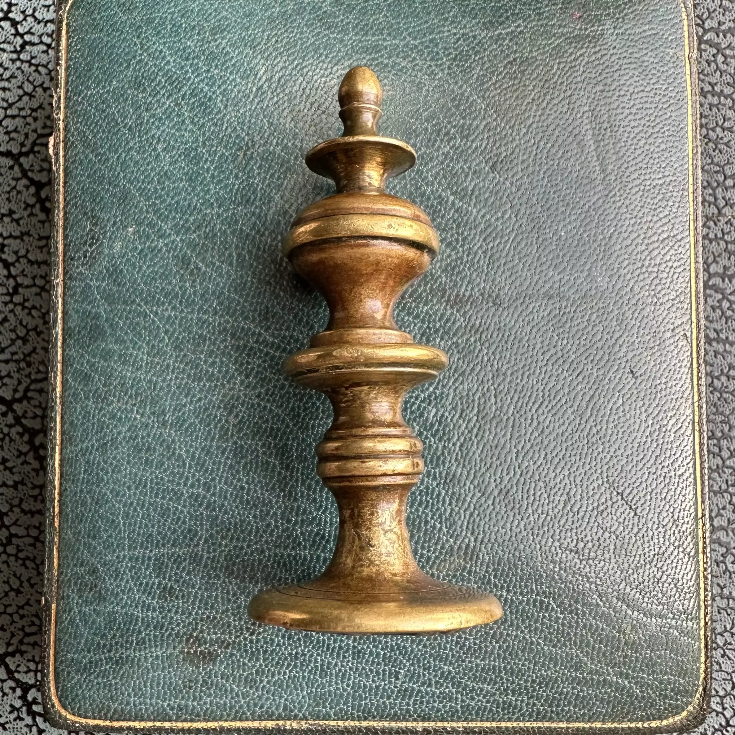 Brass Spindle Desk Seal With Monogram - Image 2