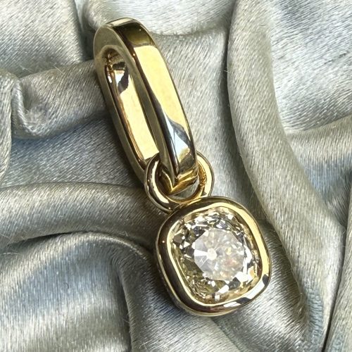 0.73ct Old Cut Diamond 18ct Pendant
