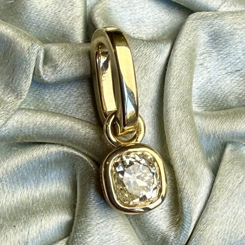 0.73ct Old Cut Diamond 18ct Pendant