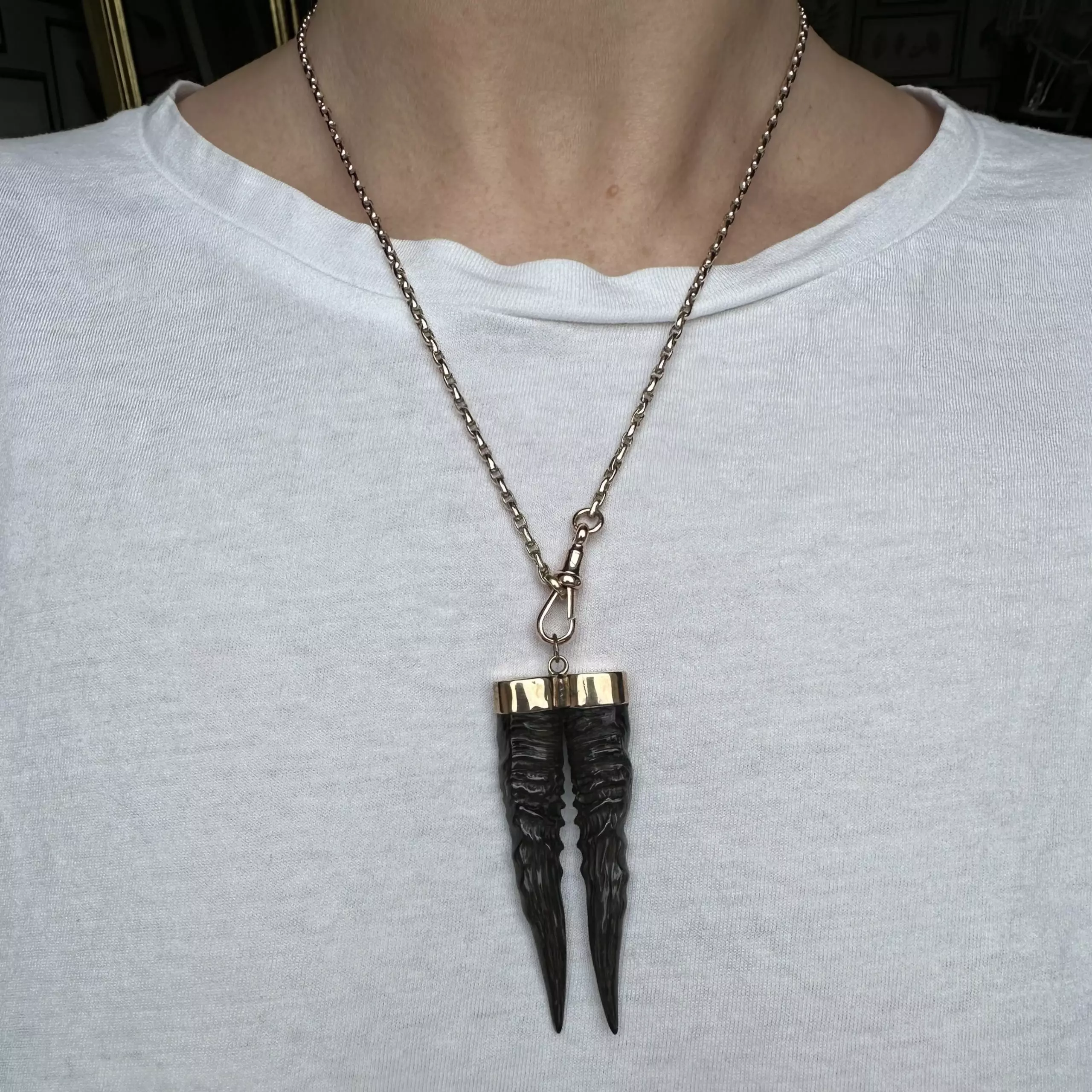 Victorian Double Dik Pendant 9ct Gold - Image 2