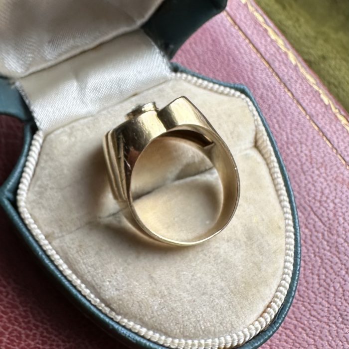 18ct Gold Rose Cut Diamond Quatrefoil Blossom Ring - Image 6