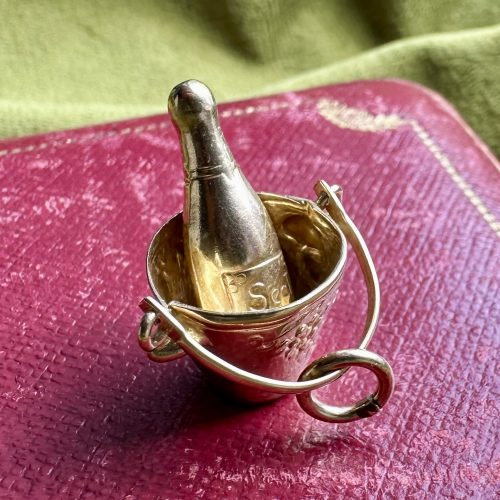 Georg Jensen Vintage 9ct Gold Champagne Bucket Charm